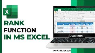 How to use RANK Function in MS Excel | FREE | English | Sikkhon