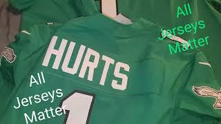 JALEN HURTS NIKE VAPOR FUSE ELITE JERSEY. KELLY GREEN.