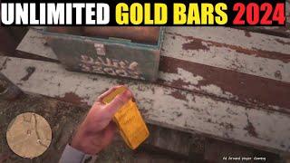 Red Dead Redemption 2 - The Only GOLD BAR GLITCH That Still Works In 2024 - Story Mode - Unlimited