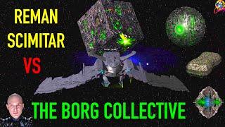 Reman Scimitar VS The Borg Collective - Star Trek Starship Battles