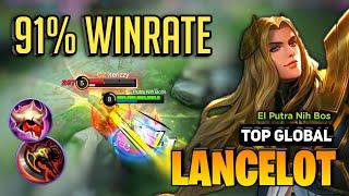 91% WINRATE! Lancelot Best Build 2023 [ Lancelot Top 1 Global Gameplay ] El Putra Nih Bos - MLBB