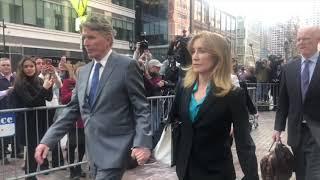 Actress Felecity Huffman leaves federal court in Boston