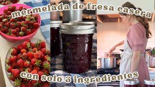  MERMELADA DE FRESA casera con solo 3 ingredientes - fresas, azúcar, y limón!