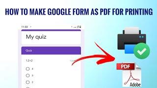 How to print or download or convert Google forms as Pdf file ||2020
