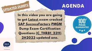 SAP SuccessFactors PMGM THR82_2311 2H2023 Exam Preparation and Practice Questions and Answers @SAP