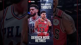 "Paul George Pays Tribute to Derrick Rose After Retirement"#nba #basketballplayer #sportsnews