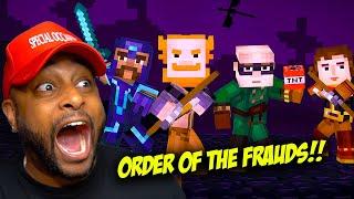 THE ORDER OF FRAUDS STRIKE!! | Minecraft Story Mode Part 4 ( @CoryxKenshin ) | Reaction