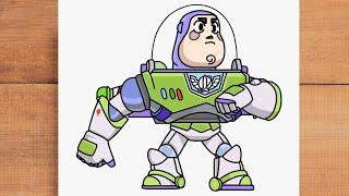 How to draw Buzz Lightyear from Brawl Stars - Brawl Stars x Toy Story