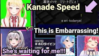 Kanade completely destroying Noel in Hololive typing competition...