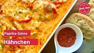 Paprika-Sahne-Hähnchen | schnelles Ofenrezept