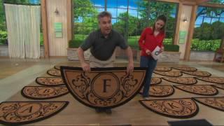 24" x 48" Monogram Initial Half Moon Coco Doormat on QVC