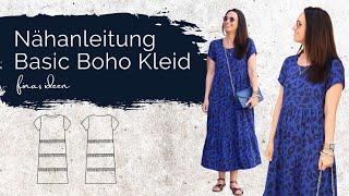 Einfaches Boho Kleid nähen (Schnittmuster Basic Boho Kleid)