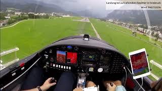 Landung mit einer Aquila bei böigem Wind in Innsbruck (LOWI)