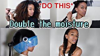 how to properly DEEP CONDITION hair for DOUBLE MOISTURE & GROWTH ft. DEER BEAUTY STANDING HAIR DRYER