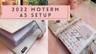 2022 A5 PLANNER SETUP | Moterm A5 Cream Croc luxe flip thru