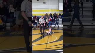 9 years old girl beats boys at wrestling tournament match #3