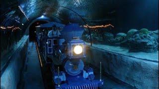 Underwater aquarium train at Downtown Aquarium in Houston