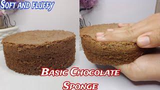 Chocolate Cake Recipe | Basic chocolate sponge cake | Chocolate sponge cake recipe for beginners