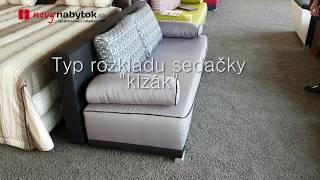 Typ rozkladu sedačky: "Klzák" - NovýNábytok.sk