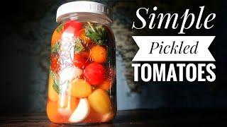 ADDICTING and DELICIOUS Quick Pickled Tomatoes