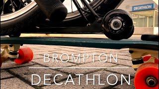 The cheapest and best easy wheels for Brompton might be Oxelo wheels from DECATHLON… but be careful!