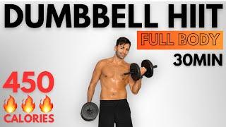 The Perfect FULL BODY DUMBBELL HIIT for Strength and Fat Loss! No JUMPING | 30 Min Workout