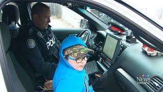 Ill boy, 6, joins the Toronto police force for a day