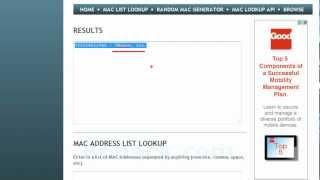 Lookup Network Card Vendors by their MAC Address