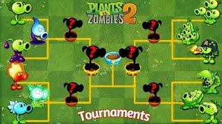 Tournament All PEASHOOTERS Plants - Who Will Win? - PvZ 2  Battlez