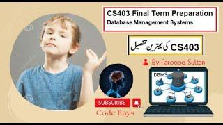 CS403 Final Term Preparation #viralvideo #CS403 #FinalTermPreparation #StudyTip