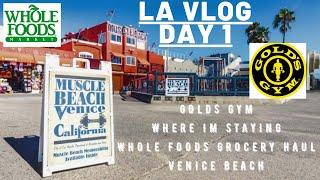 ️ DAY 1 in LA️ WHERE IM STAYING / WHOLEFOODS  / GOLDS GYM 