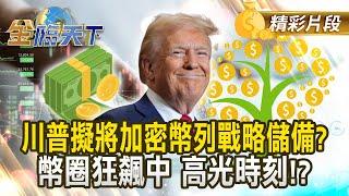 川普擬將加密幣列戰略儲備？ 幣圈狂飆中 高光時刻！？｜#金臨天下 20250303 @tvbsmoney​