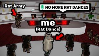 Trolling Judges with a RAT ARMY Using RAT DANCE in Roblox Talent Show