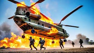 DEATH ZONE! CH-47 helicopter carrying 77 NATO mercenaries to Kyiv hit by Russian anti-aircraft missi