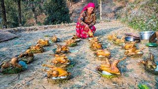 20 Whole Chicken Cooking For Village People in Huge Cooking Pot!