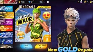 NEW GOLD ROYALE - SUMMER WAVE BUNDLE - GARENA FREE FIRE - FF BLG FUN YT