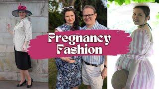 Pregnancy and maternity fashion for each trimester.