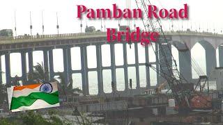 Pamban Road Bridge that connects mainland with Pamban Island India