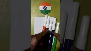 Indian National Flag Drawing Jana Gana Mana National Anthem #shorts #independenceday #art #viral