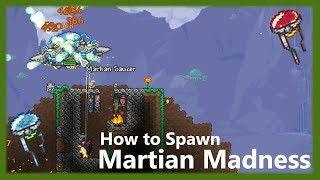 Terraria - How to Spawn Martian Madness Fast! Find The Martian Probe! Martian Invasion!