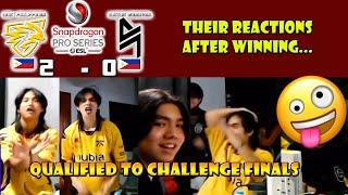 THEIR REACTIONS ONIC PH 2-0 SWEEP BLACKLIST | QUALIFIED to CHALLENGE FINALS | Snapdragon Pro Series