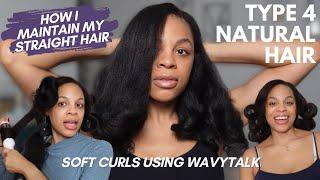 How I Maintain Straight Natural Hair, Soft Curls using Wavytalk Thermal Brush Natural Haircare 101