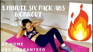 8 MINUTE SIX PACK FLAT ABS WORKOUT - At Home NO EQUIPMENT! | Lose Lower Belly Fat Effectively FAST!