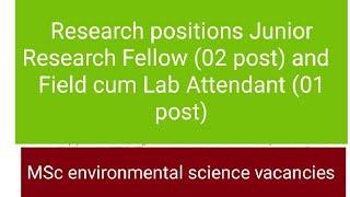 job in environmental science| msc environmental science job| envirocademy