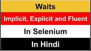 Implicit, Explicit, & Fluent Wait in Selenium | Wait in Selenium | Selenium in Hindi