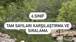 6.sınıf tam sayıları karşılaştırma ve sıralama