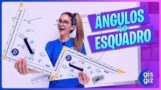 Como construir ângulos utilizando esquadros | Ângulos de 30, 45, 60, 90, 105, 150, 120, 135.. graus