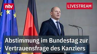 LIVE: Abstimmung im Bundestag zur Vertrauensfrage von Bundeskanzler Olaf Scholz