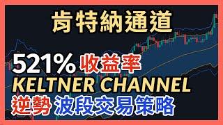 指標與策略｜肯特納通道｜收益率521%｜优化后达3000%收益率｜Keltner Channel strategy｜左侧交易｜逆勢交易｜KC指标｜波段交易｜指标与策略