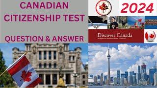 Canadian Citizenship Test 2024 || Question and Answer.